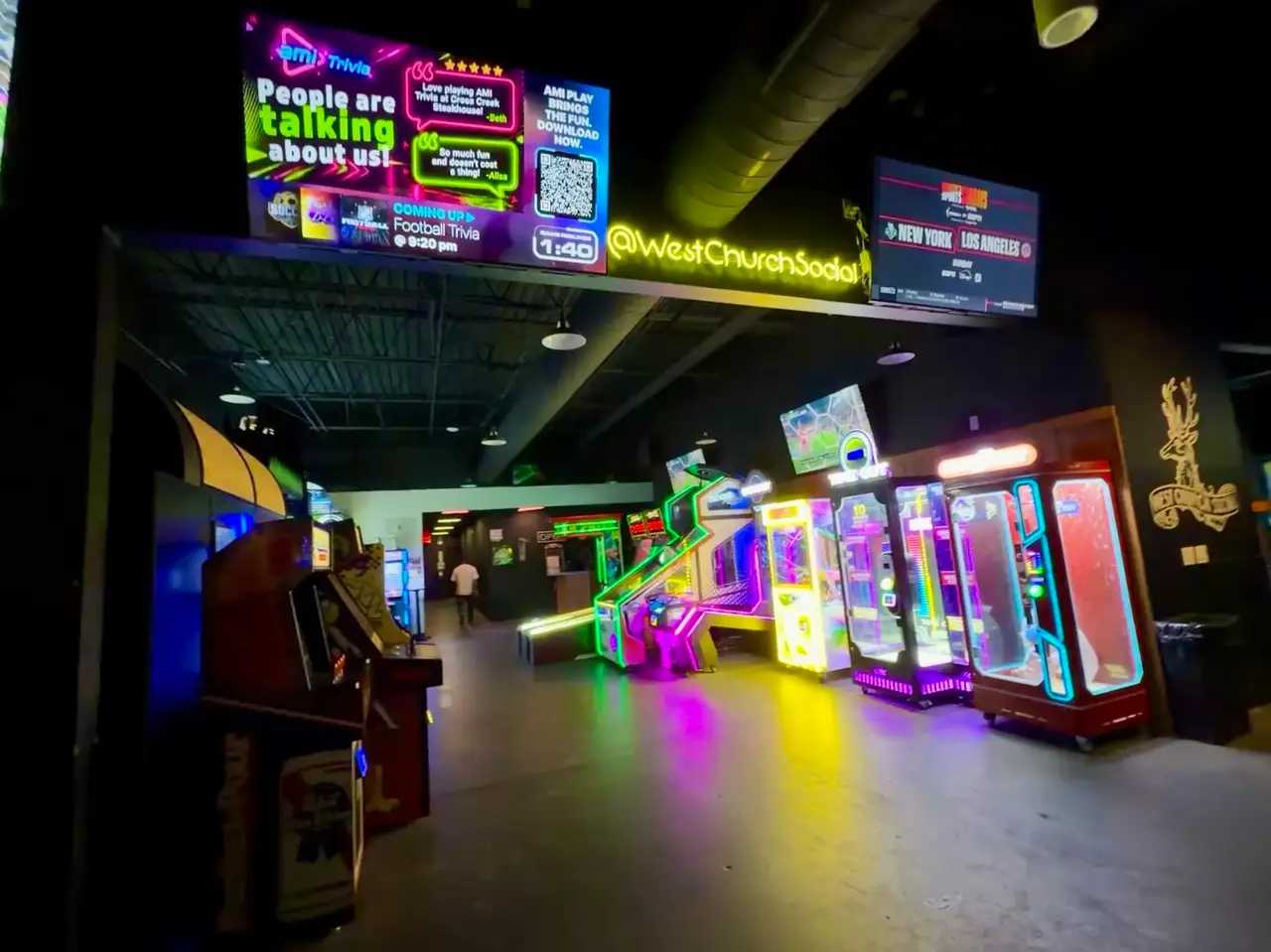 Dive into the neon glow of endless arcade fun! Still Frame