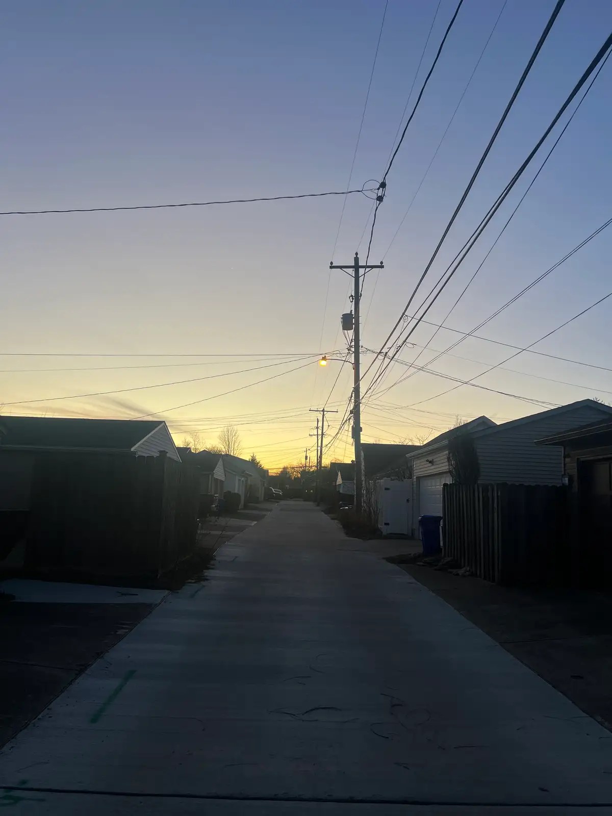 Alley views at dawn, full of quiet potential. Still Frame