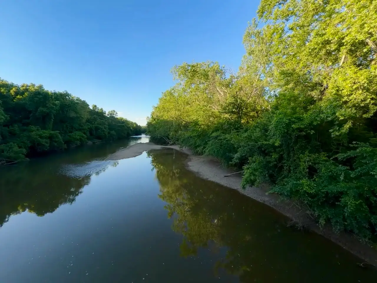Nature's tranquil mirror, reflecting endless green. Still Frame
