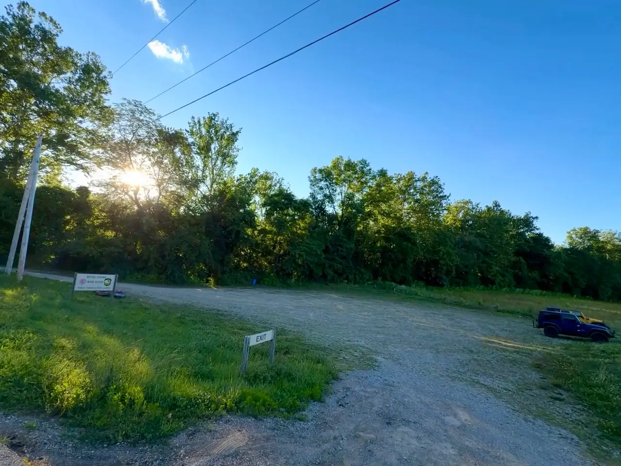Golden hour's gentle glow on a quiet rural path. Still Frame