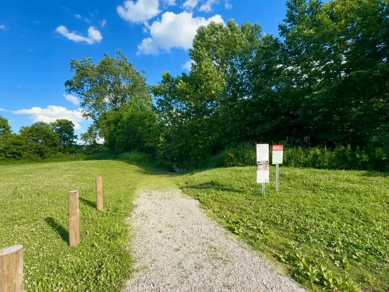 Sunny path, blue sky, a perfect day for exploration. Still Frame