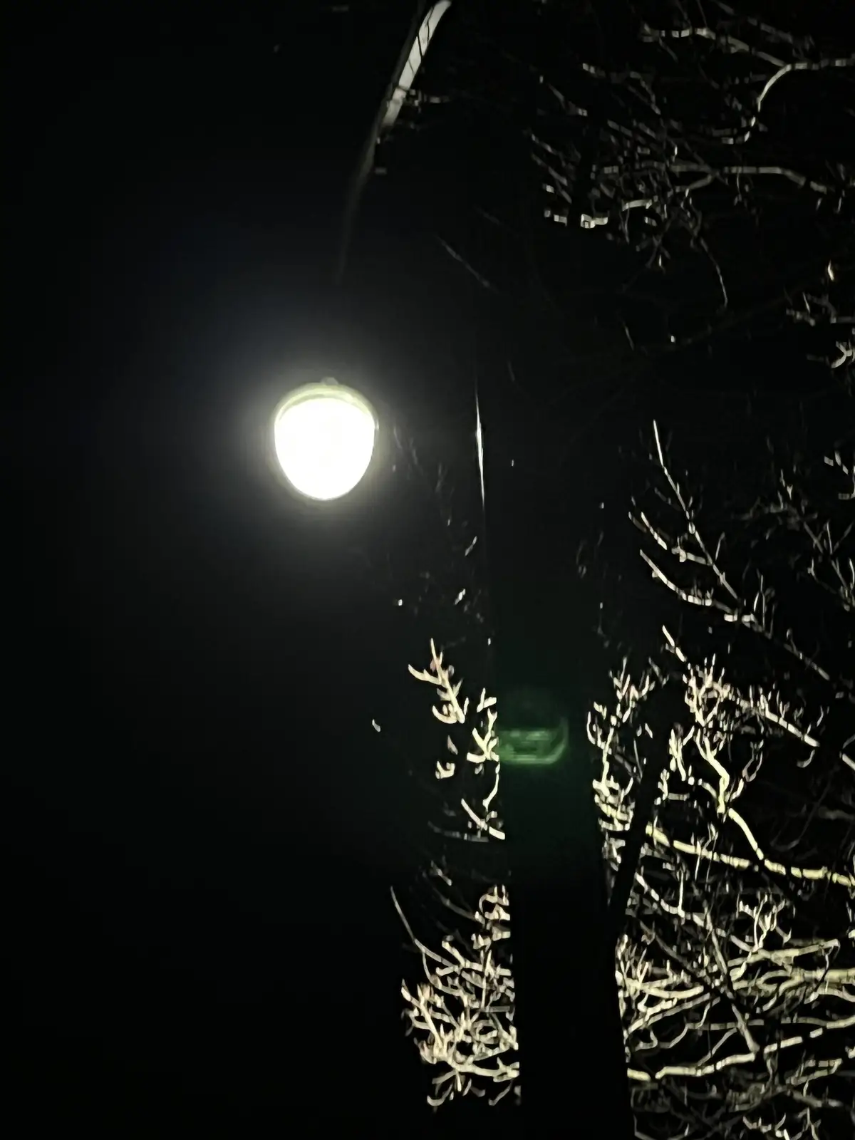 A single light pierces the deep night. Still Frame