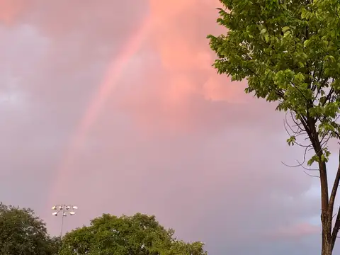 Nature's magic paints the sky after the storm.