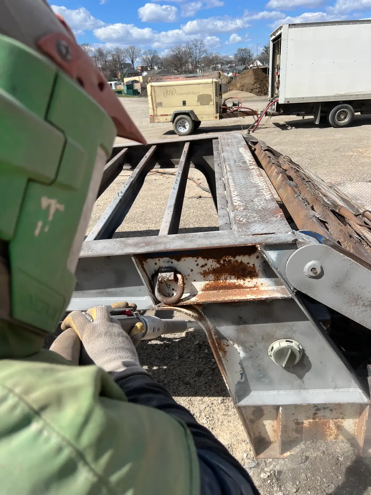 Sparks fly as old metal gets a new start. Still Frame