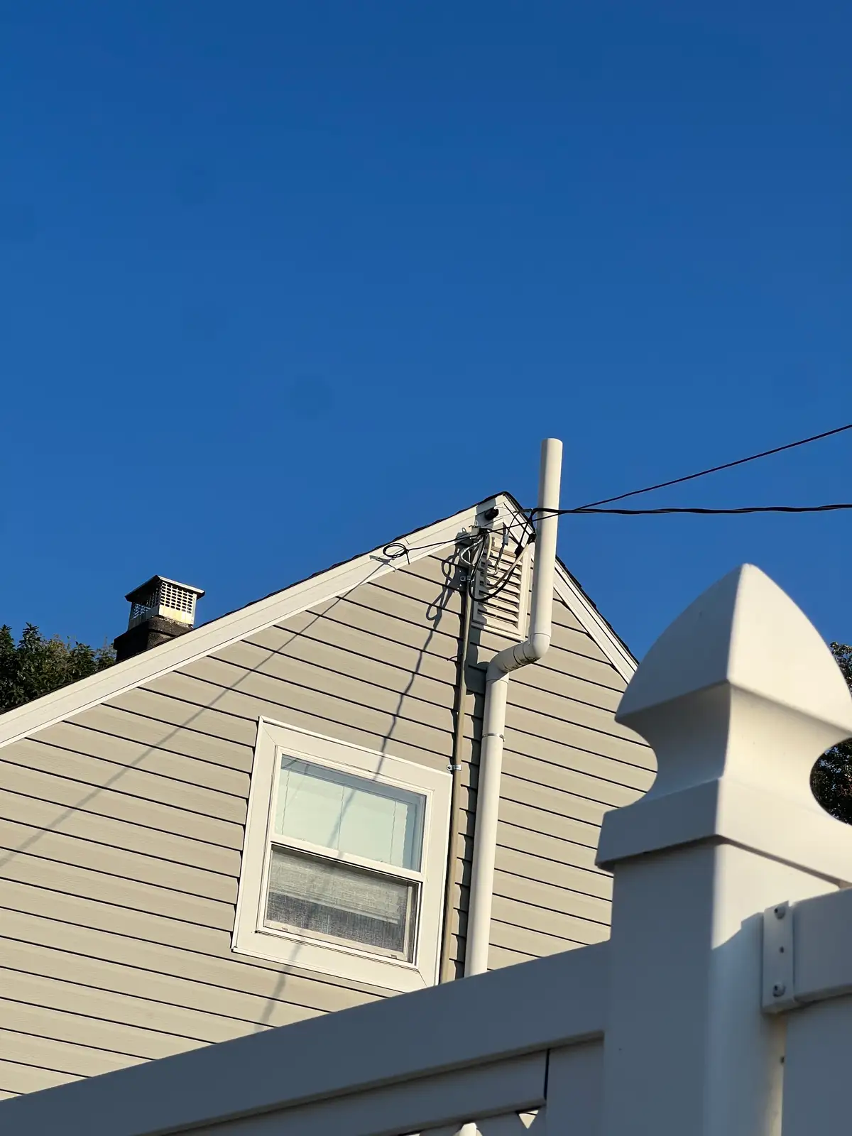 Crisp lines and a brilliant blue sky. Still Frame