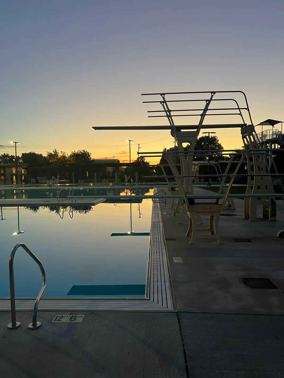 Twilight reflections on the calm pool. Still Frame