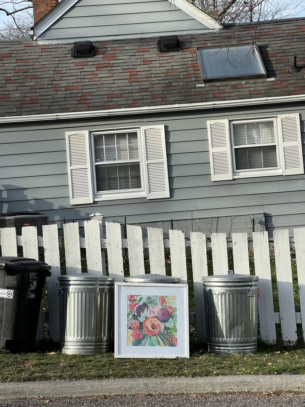 Curbside art: a surprising pop of color. Still Frame