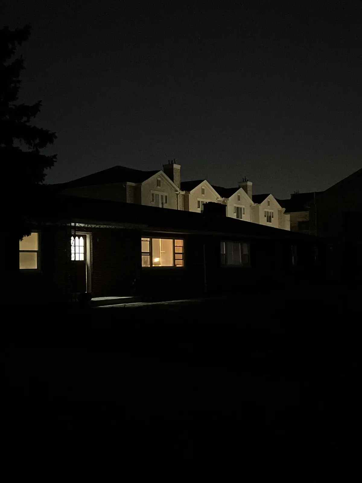 Peaceful night, soft glow from within. Still Frame