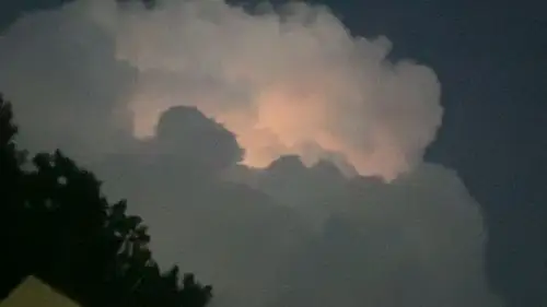 Clouds aglow with an otherworldly light. - York County, Virginia Still Frame