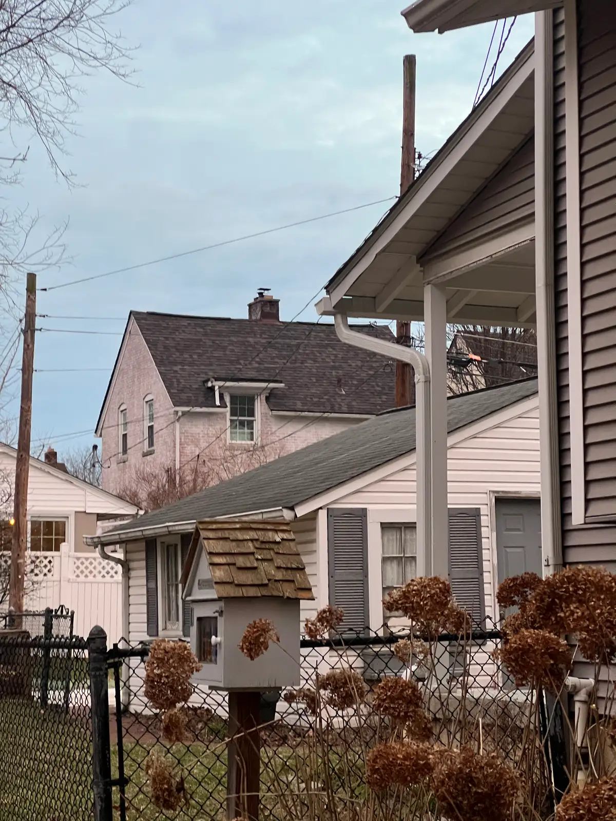 Quiet suburban charm under a muted sky. Still Frame